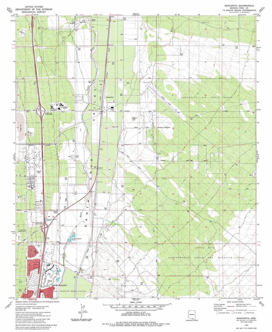 Sahuarita Topographic Map, Az – Usgs Topo Quad 31110H8, Sahuarita, United States, Sahuarita Az, Rancho Sahuarita
