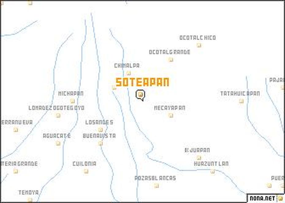 Soteapan (Mexico) Map – Nona, Soteapan, Mexico, Mexico  With Cities, Of Mx