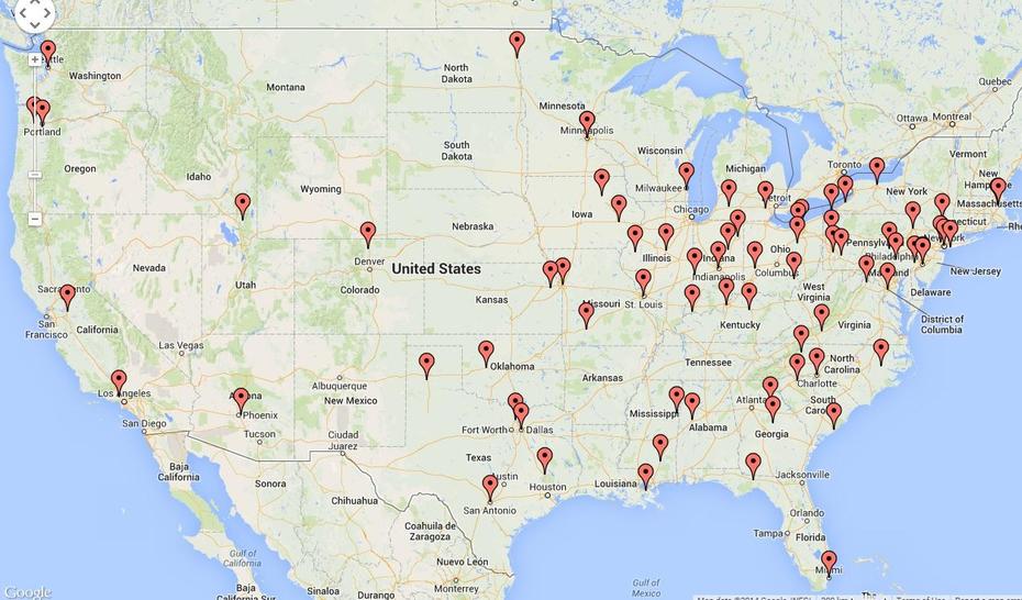 United States  With State Names, United States  View, Universities, University City, United States