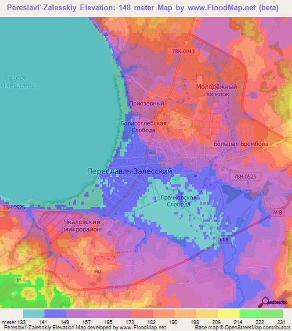 B”Elevation Of Pereslavl-Zalesskiy,Russia Elevation Map, Topography, Contour”, Pereslavl’-Zalesskiy, Russia, Old Russia, West Russia