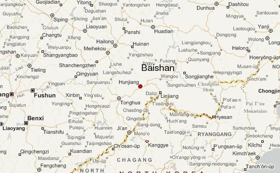 Baishan Location Guide, Baishaling, China, China  By Province, China  With Flag