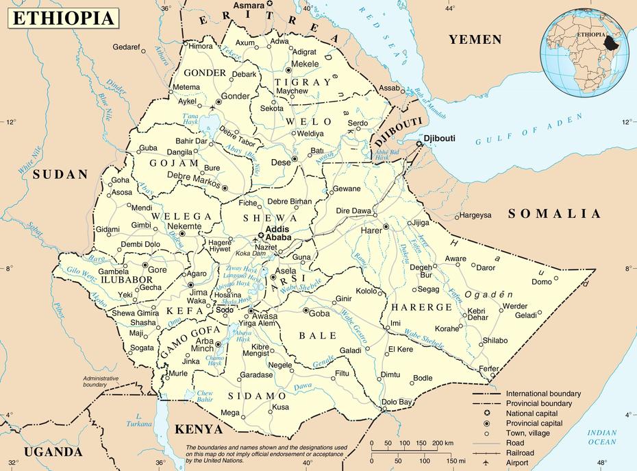 Ethiopia Political Map, Bedēsa, Ethiopia, Kombolcha, Me Tema Ethiopia