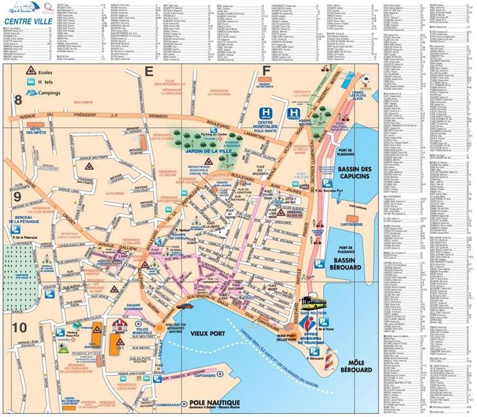 La Ciotat City Center Map, La Ciotat, France, Grand Est France, Calanques