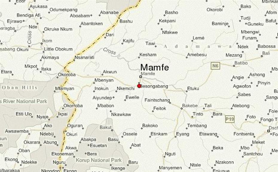 Mamfe Location Guide, Nguti, Cameroon, Cameroon  Outline, Limbe  City