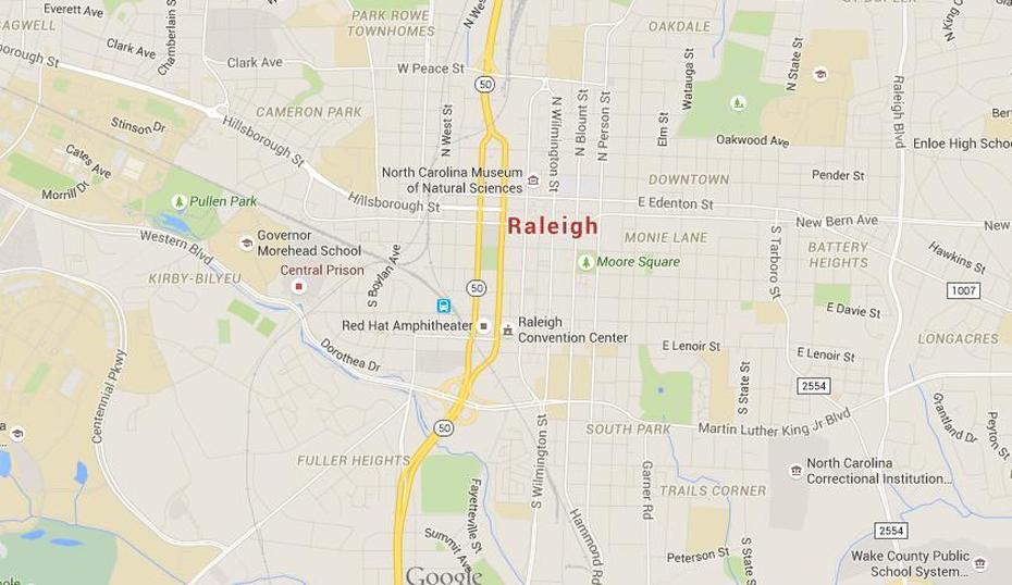 Map Of Raleigh, Raleigh, United States, Raleigh North Carolina Skyline, Research Triangle  Park