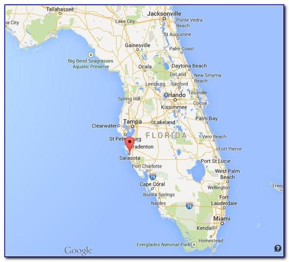 Sarasota County  Printable, Sarasota Florida  Area, Zones, Sarasota, United States