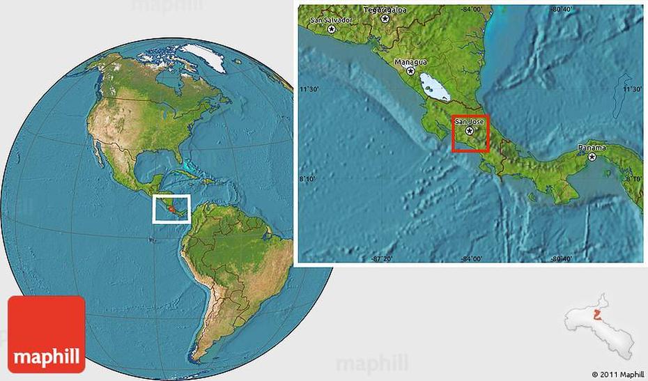 Satellite Location Map Of Desamparados, Desamparados, Costa Rica, Escazu San Jose Costa Rica, Iglesias De Costa Rica
