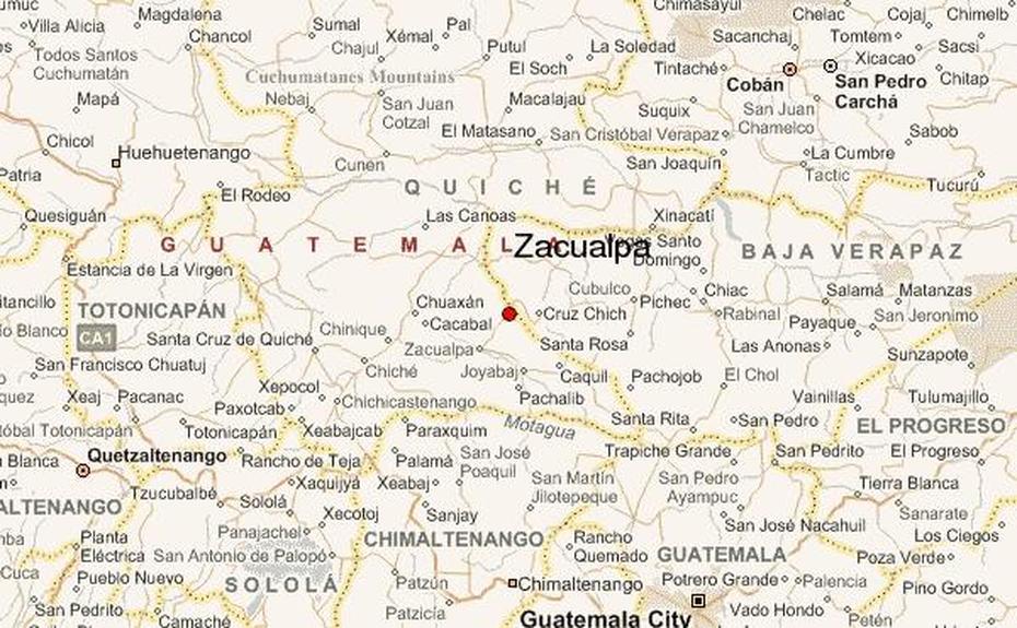 Zacualpa Location Guide, Zacualpa, Guatemala, Guatemala City, San Jose Guatemala