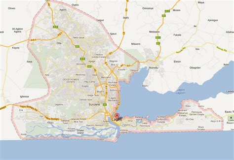 27 Map Of Lagos Nigeria Maps Database Source Lagos Nigeria Port Harcourt Nigeria Ikoyi Nigeria 