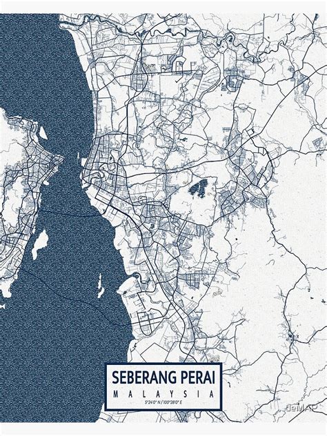 Seberang Perai City Map Of Malaysia Coastal Poster By Demap In 2022 Seberang Jaya Malaysia Perai Sunway Hotel Penang 